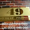Biển Số Nhà Inox Vàng Đồng