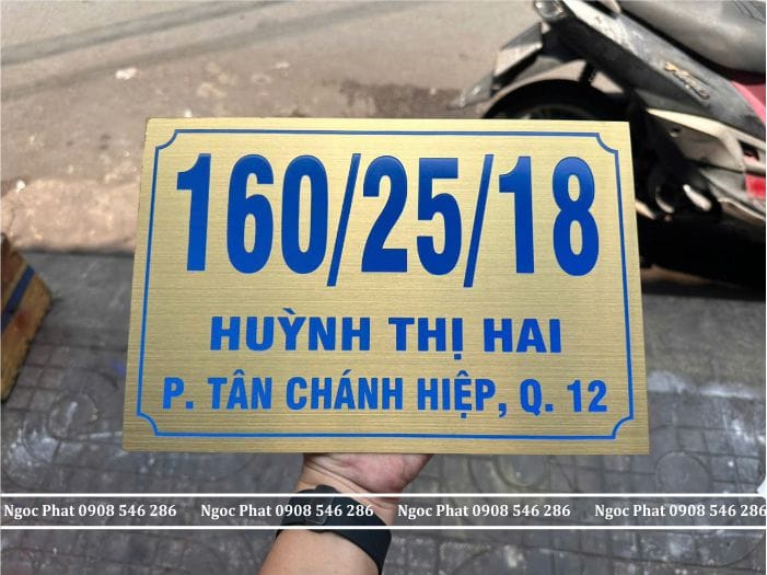 biển số nhà bằng inox