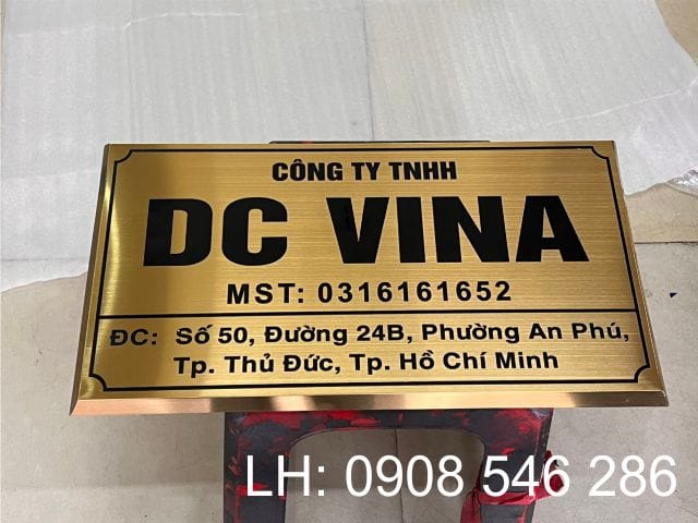 Biển hiệu tên công ty inox