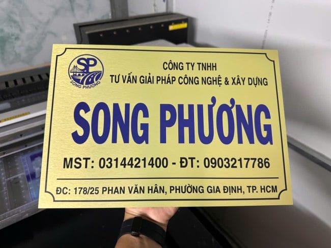 kích thước bảng công ty