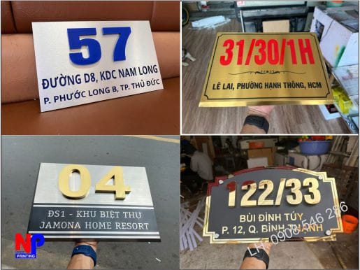 lắp bảng số nhà đúng cách