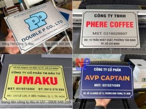 bảng tên công ty Alu