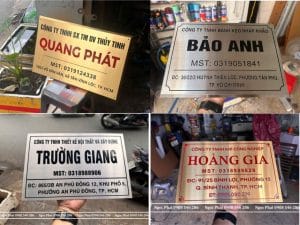 bảng tên công ty inox ăn mòn