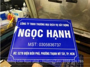 biển hiệu công ty mica
