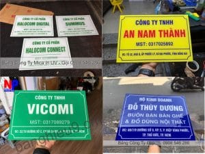 bảng tên công ty mica