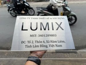 bảng công ty inox trắng ăn mòn