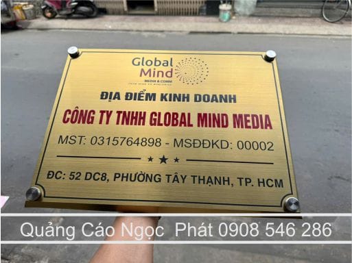bảng tên công ty cao cấp